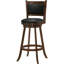 2Pcs Chestnut And Black Bar Stools - Suitable For Various Leisure Activities With Stable Footrest & Swivel   Of 2  Ideal A Relaxed Socializing Atmosphere