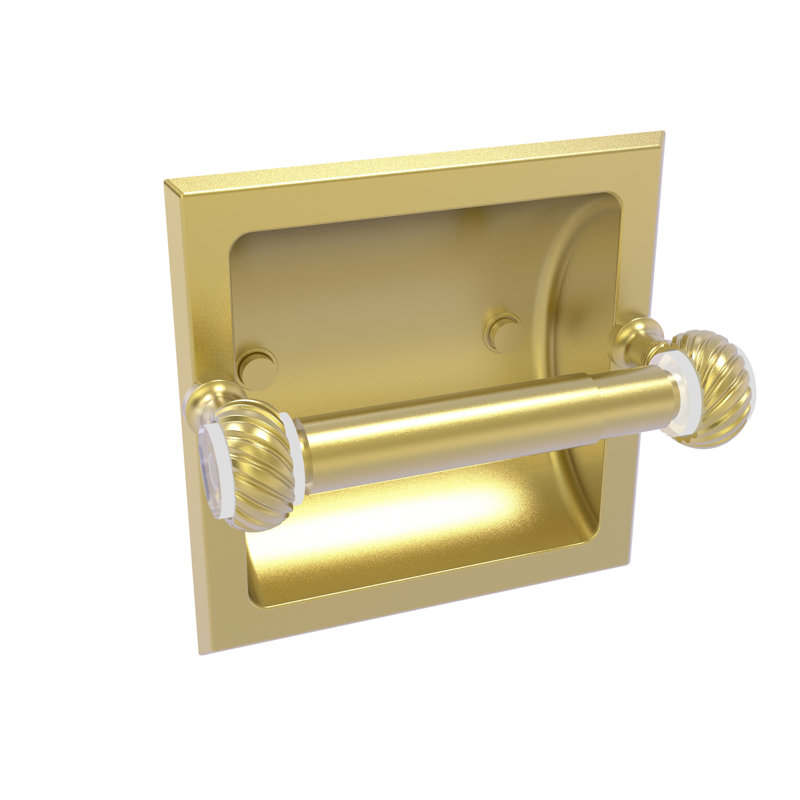 Porte-papier hygiénique encastré Jarrell Twisted accents, Laiton satiné