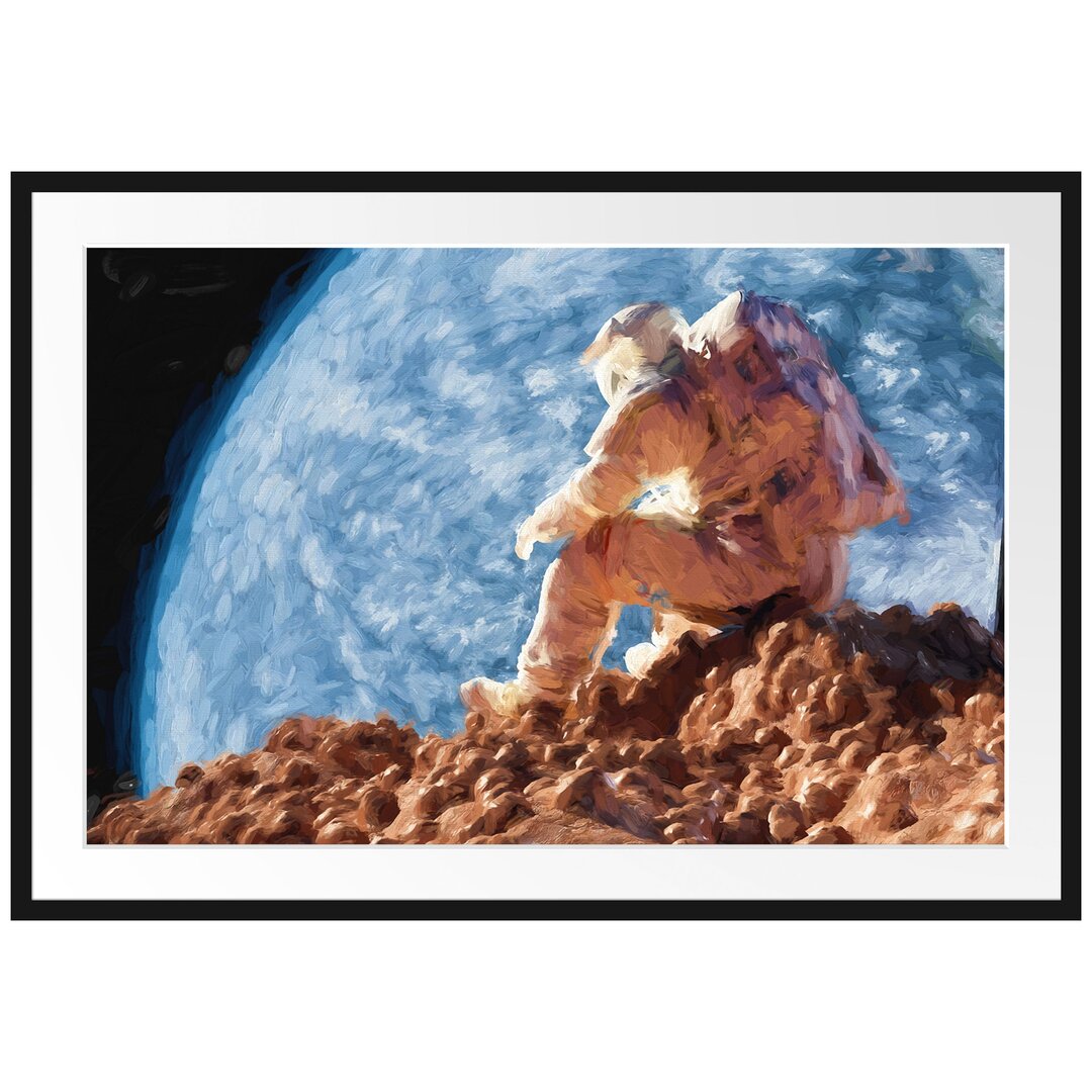 Gerahmtes Poster Der Astronaut