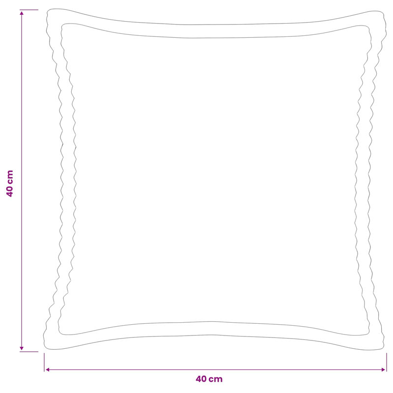 Blue Cushion Cover, Square 40cm, Yellow