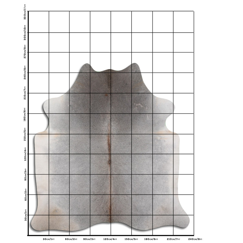 Jaycob Cowhide In Grey Rug