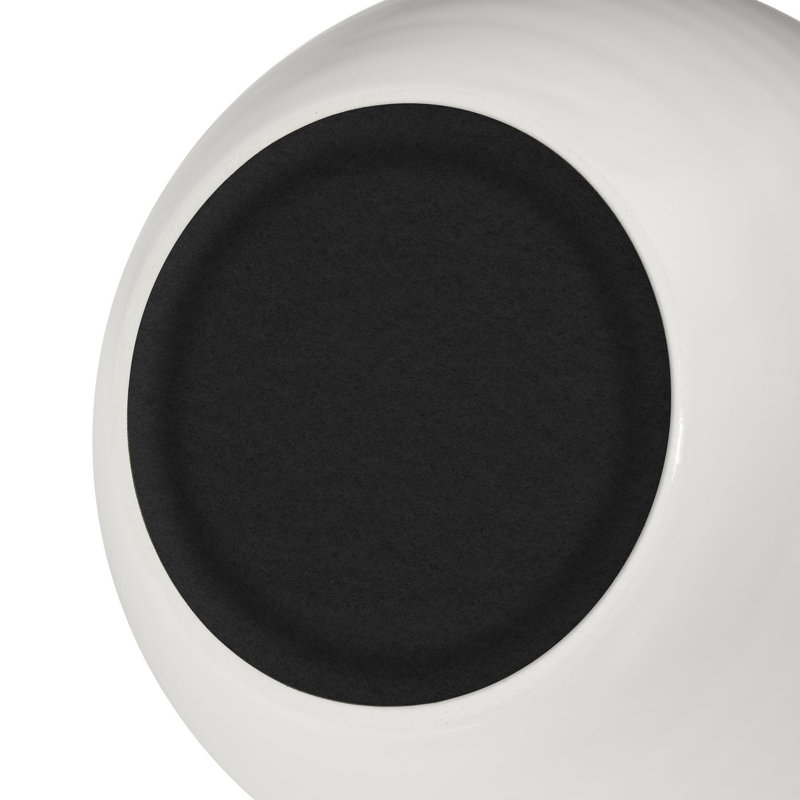 Vase en céramique blanc mat 6 "avec poignées Soma, 6 inch, Blanc
