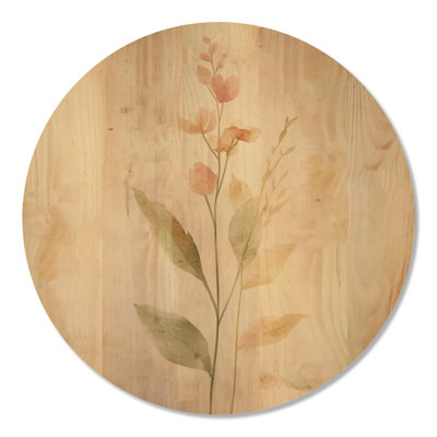 Mondale I - Décoration murale ronde en bois blanc style ferme