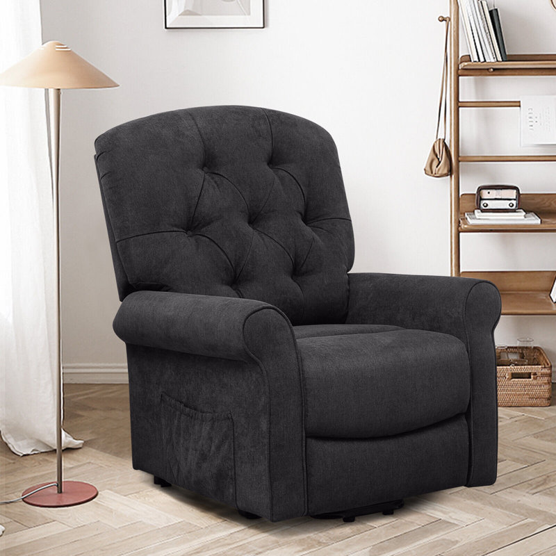 Fauteuil inclinable électrique lève-personne standard Danila, 100 % polyester noir
