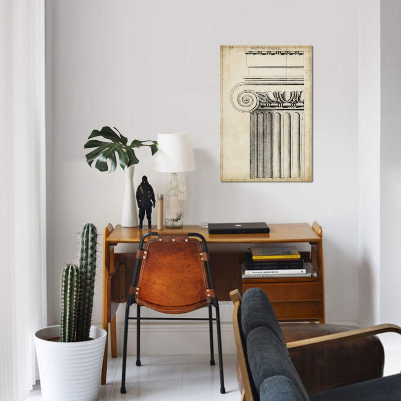 « architectural composition i », impression sur toile, H 18 po x l 12 po x P 1,5 po, Pas de tapis, Toile tendue