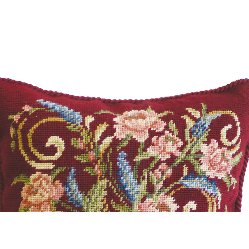 Hydrangea Bouquet Number 2 Needlepoint Throw Pillow