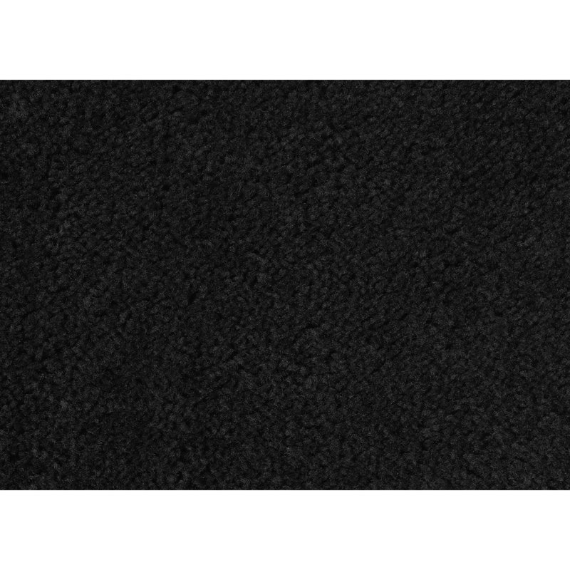 Tapis pour salle de bain en nylon traditionnel avec envers antidérapant Mccluney, Noir