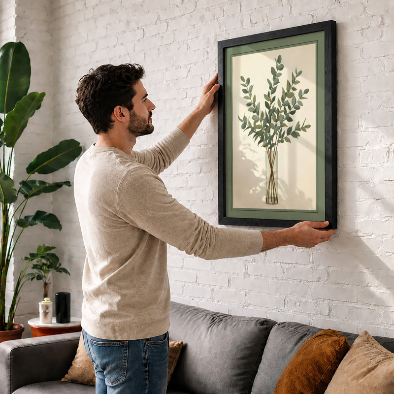 Study in Glass Botanical - Framed Print, A4 - 29.7 x 21.0 cm, White