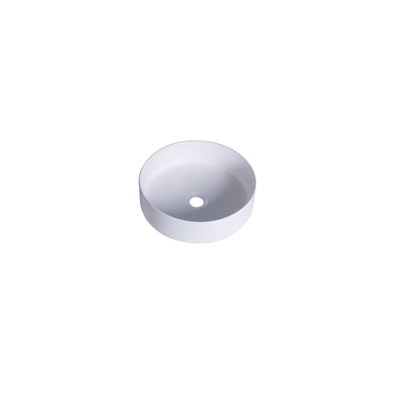 14'' Round White Ceramic Undermount Bathroom Sink