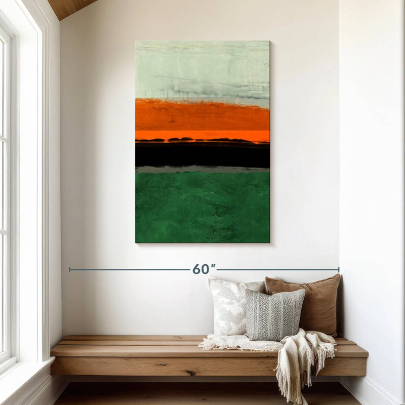 Avery Abstract Stripe Theme Orange, 45" H x 30" W