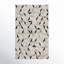 Trail Cowhide Geometric Area Rug in Charcoal/Gray/Taupe-427113556