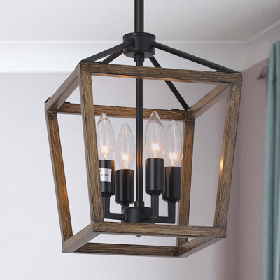 Luminaire suspendu géométrique à 4 lumières Jaisyn