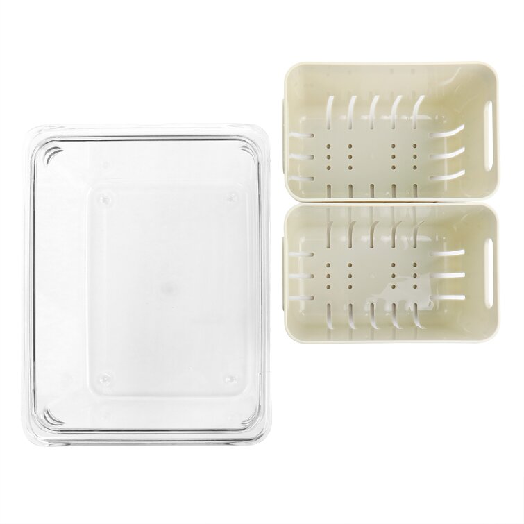 Martha Stewart 4 Piece Mini Basket Fresh Keeper Container Set