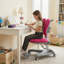 Fauteuil ergonomique rembourré ergonomique, confortable, à hauteur ajustable, avec roulettes de frein et coussin lombaire de soutien