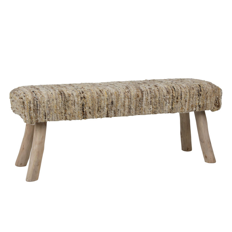 Banc rembourré en laine Fidel