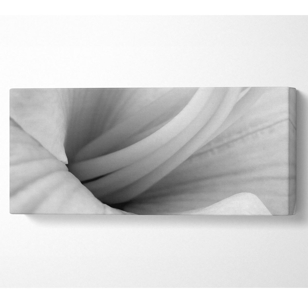 Soft Centre B N W - Panorama-Kunstdrucke auf Leinwand mit Wrapped Canvas