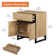 Aadam Modern End Table With 1 Drawer & 1 Storage Cabinet
