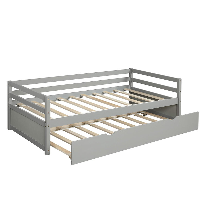 Daybed With Trundle Frame Set, Twin Size(New SKU:WF283064AAE), Gray