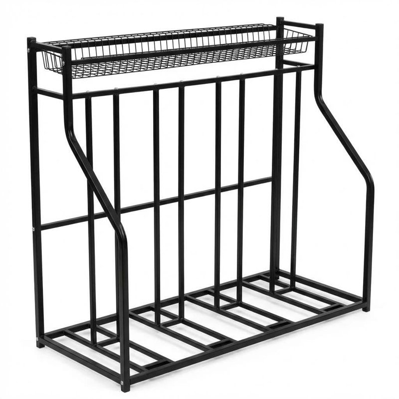 Support pour 4 vélos - Station de rangement pour équipement de sport d'intérieur avec porte-vélos