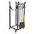3 Piece Steel Fireplace Tool Set with Log Rack