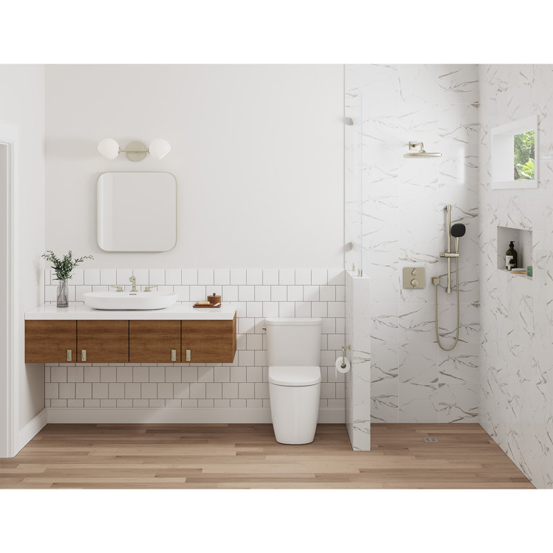 Tempesta 110 Square 24in Shower Rail Set, 3-Spray, Matte Black