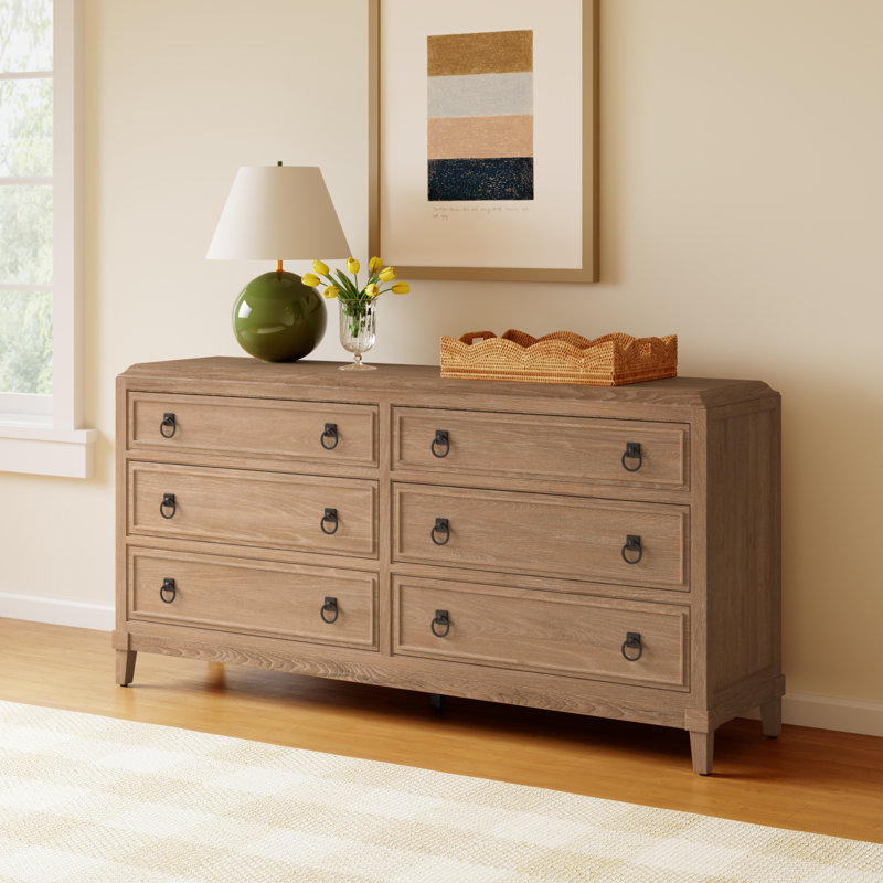 Hayes 6 Drawer Dresser, Tan