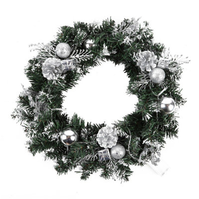 Faux Lighted Pine 15.7'' Wreath