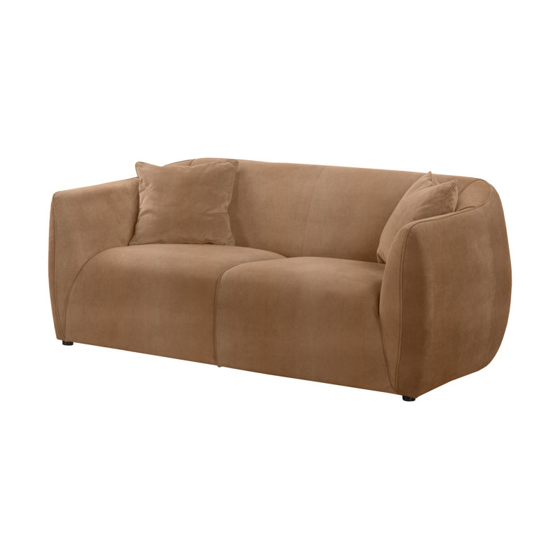 Marguerite 2 Seater Velvet Sofa, Brown