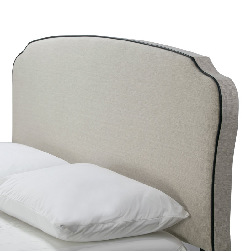 Rayner Upholstered Standard Bed, Beige, 100% Polyester