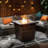Wicker Square Fire Pit Table