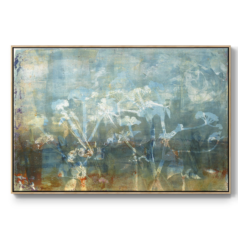 " Water'S Edge ", Natural Floater Framed Canvas, 17" H x 25" W x 2" D