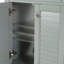 Meuble-lavabo bleu et gris 36 po avec lavabo en céramique, tiroirs à fermeture en douceur, structure en bois massif et rangement multi-organisateur-1403645683
