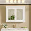 Armoire à pharmacie, armoire de rangement murale pour salle de bain, armoire murale moderne avec 2 miroirs et armoire d'appoint-228456627