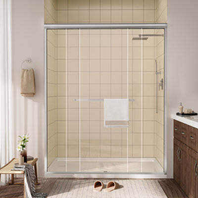 Porte de douche encadrée l 60 "x H 72"