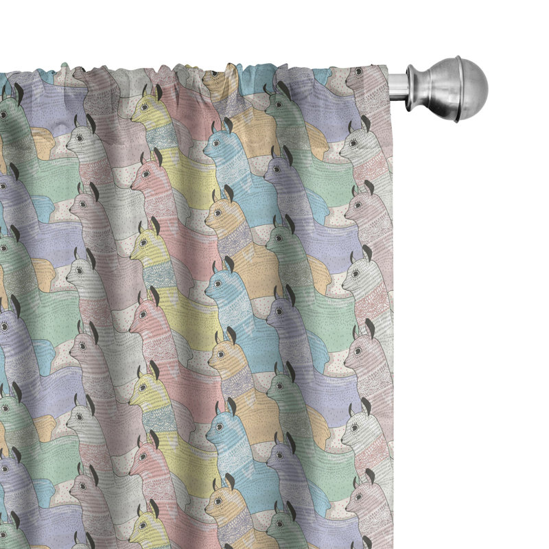 Teen Semi-Sheer Rod Pocket Sliding Panel, 28" x 84"