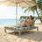 All-Weather Patio Chaise Lounge Cushion With 28D High-Density Foam, Waterproof Fabric, And Washable Cover For Pool And Garden Recliners-478621343