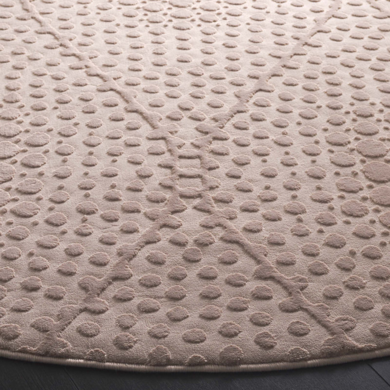 Abbygael Performance Geometric Rug, Round 6'7"