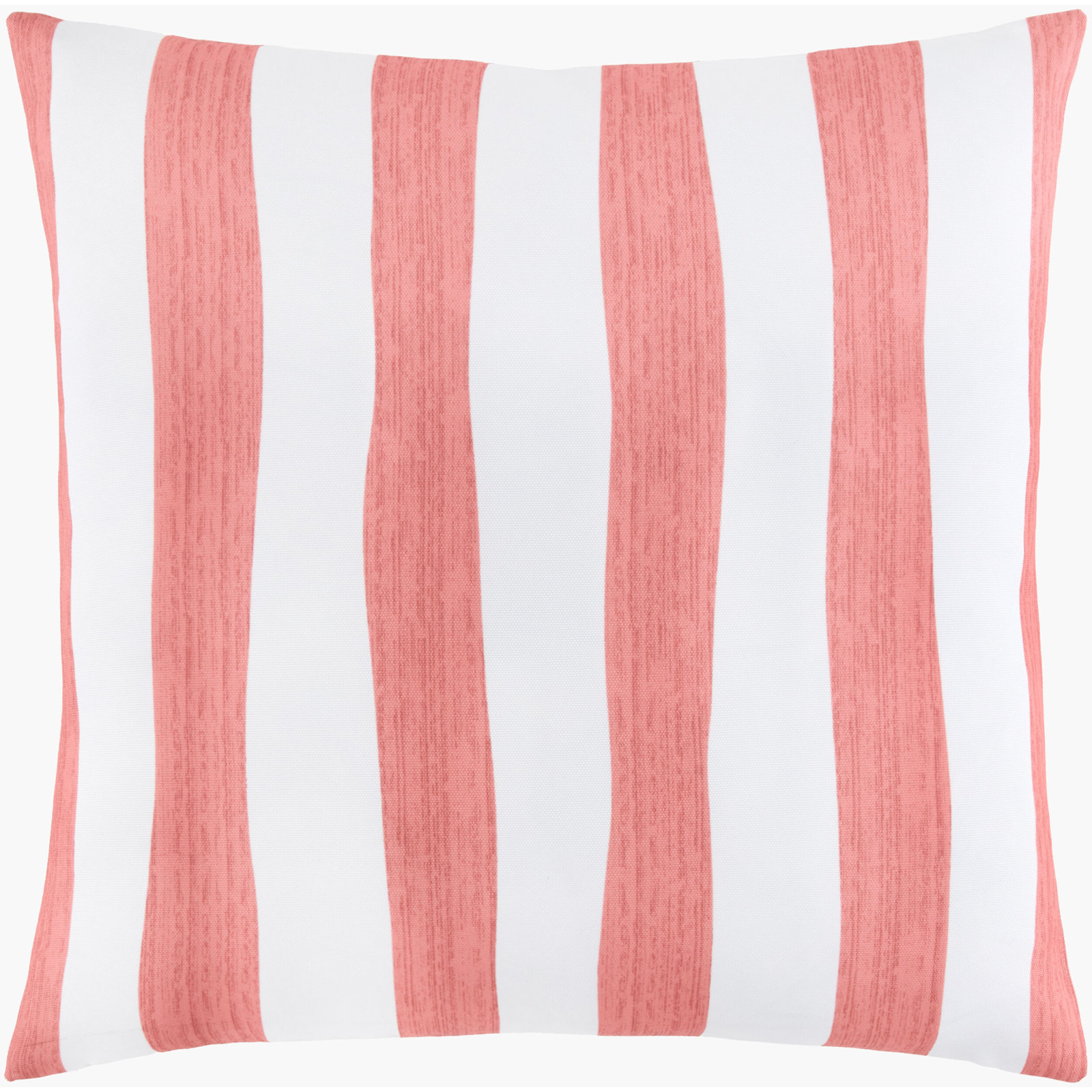 Laguna Striped Indoor/Outdoor Throw Pillow, Orange Striped, Square 20", Polyester