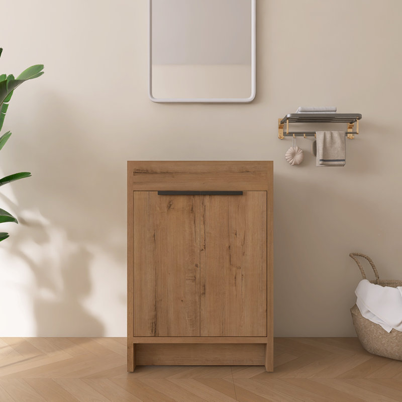 24" Freestanding Bathroom Only Vanity without Top, 24
