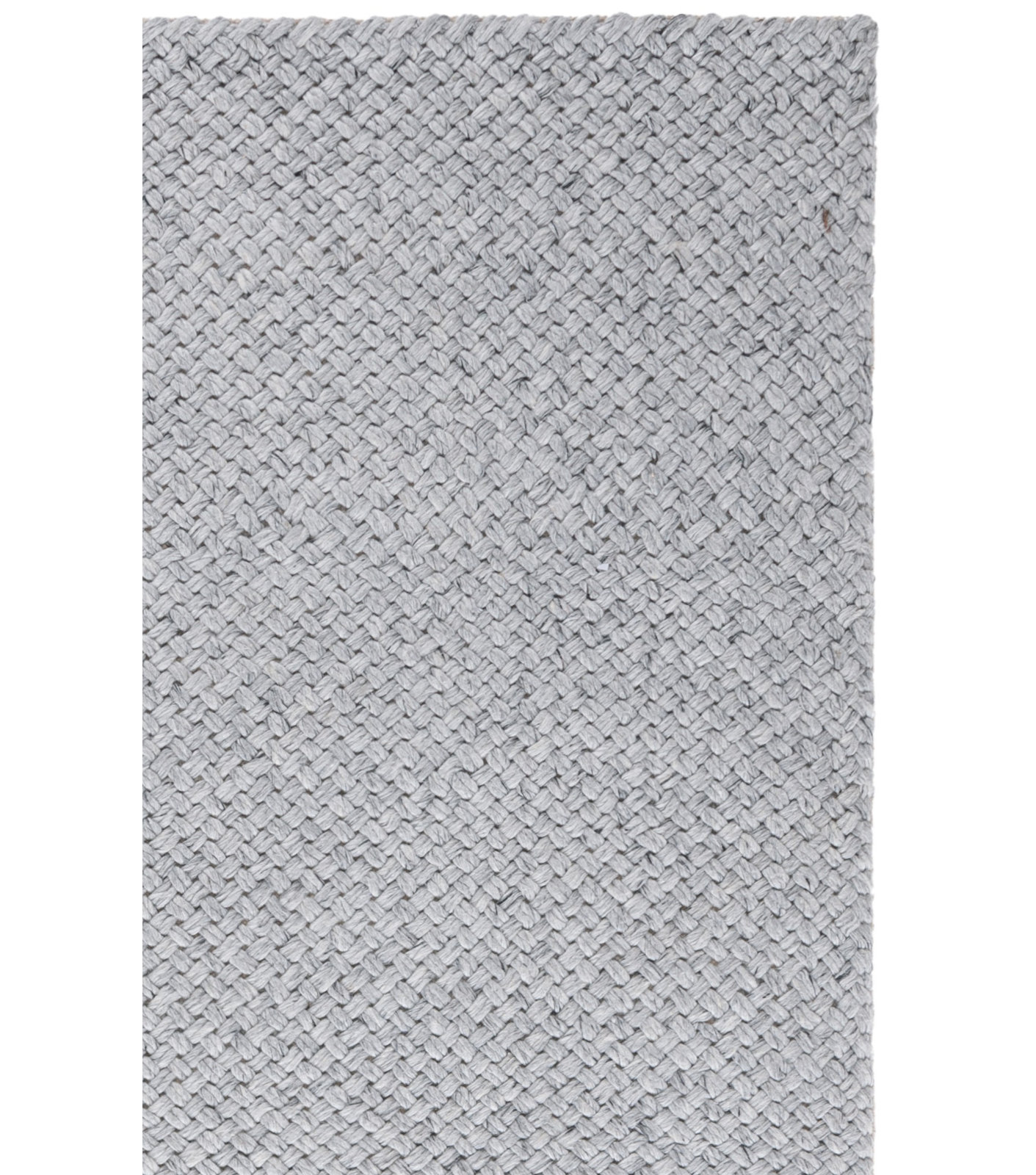 Lauren Lauren Ralph Lauren Handwoven Pet Cotton Solid Color Rug in Silver, Rectangle 4' x 6'