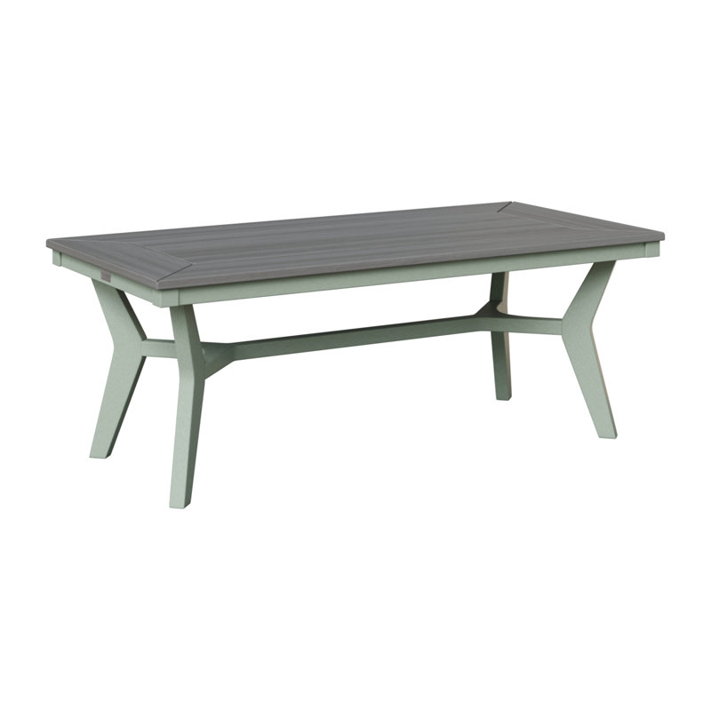 Mayhew Outdoor Coffee Table, Driftwood Gray, Seafoam