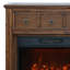 Meuble télé avec foyer électrique brossé 32 po Al brun Traditional