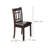 Contemporary Armless Dining Side Chairs, Set of 2, Espresso Brown & Black