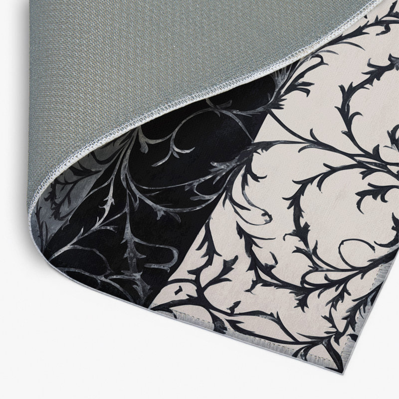 Ebony Vine Indoor And Outdoor Area Rug, Rectangle 1'6" x 2'6"