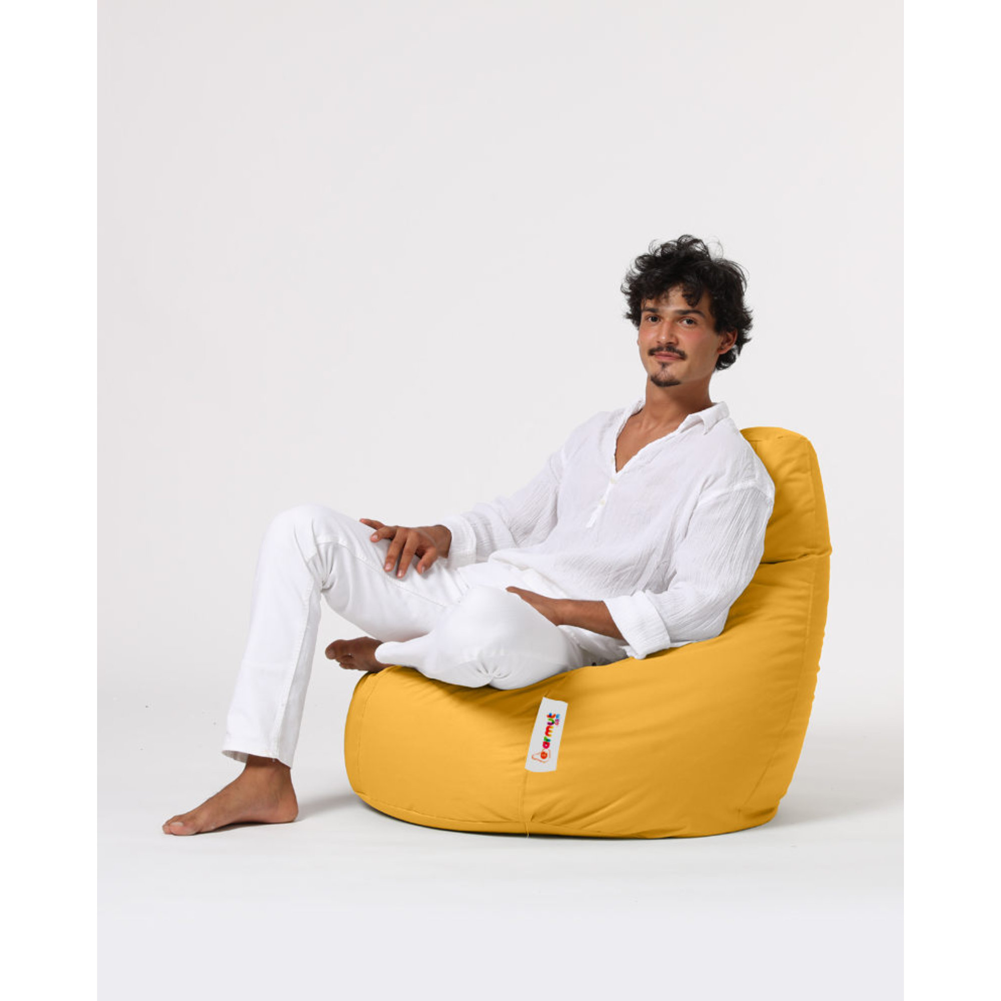 Standard Outdoor Friendly Bean Bag Chair & Lounger East Urban Home Fabric: Orange 100% Polyester