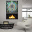 Art mural en verre acrylique épique «Divine Sanctuary» par Verena Wild, 36 po x 36 po-117452582