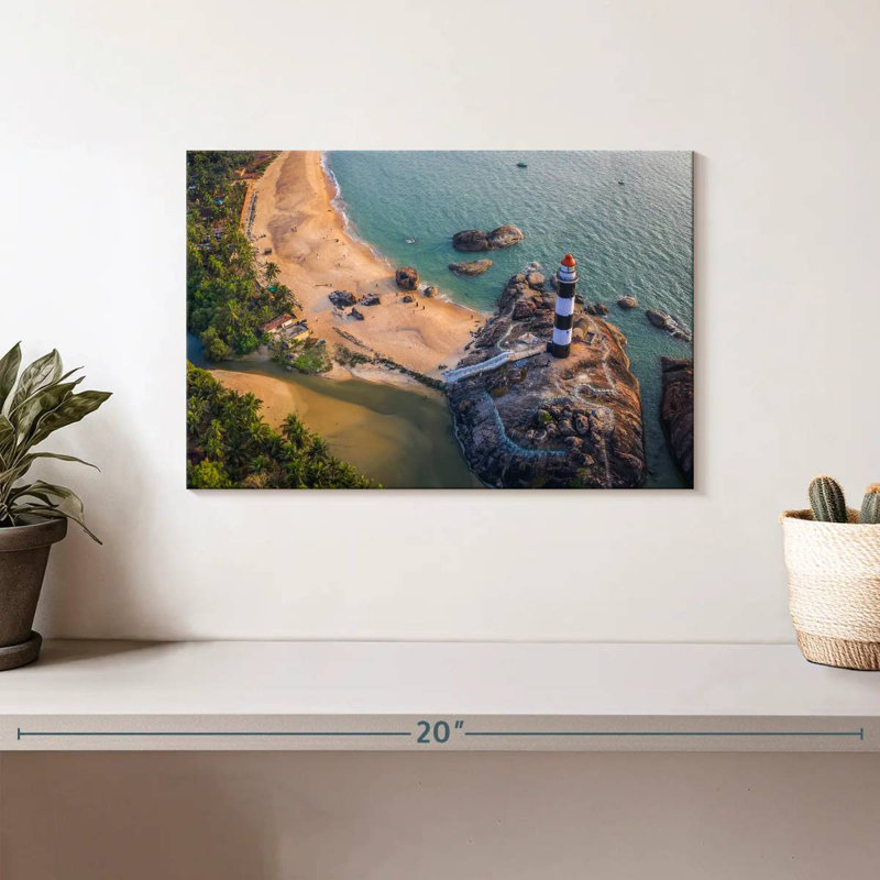 Kapu Beach Lighthouse, 8" H x 12" W