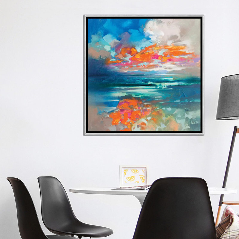 «Above & Dessous Harris» par Scott Naismith - reproduction d'art, Toile avec cadre argenté, Aucun mat
