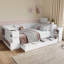 Multi-functional Daybed With Storage Drawer - 90 Or 135 Cm, White Finish, Rounded Corners, Mdf/plywood-422902417