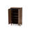 Talon 2-Door Shoe Storage Cabinet in Walnut and Dark Grey Finish, 40.4'' H X 23.6'' W X 12.6'' D